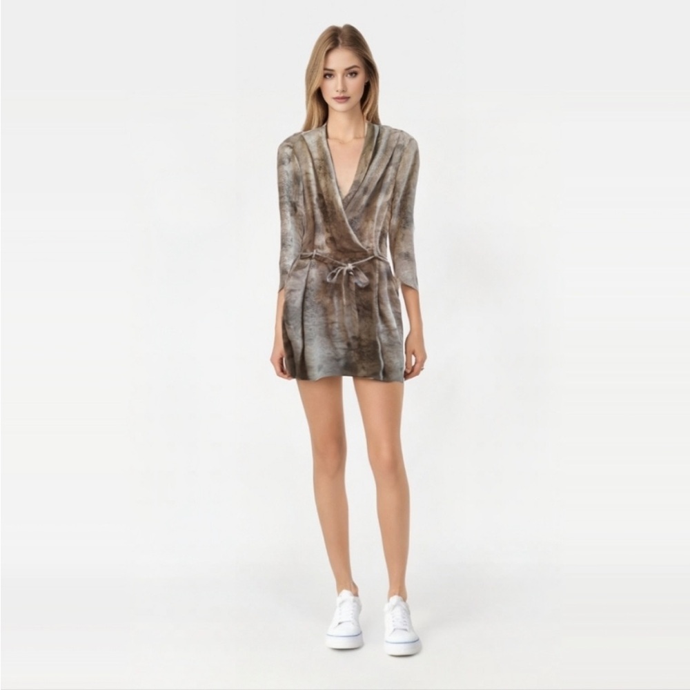 WILFRED Python Print Wrap Dress size 2